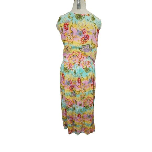 Bila 100% Rayon Floral Midi Dress – Size Large - Picture 6 of 6